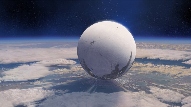 Spherical Space Station — White, Dramatic