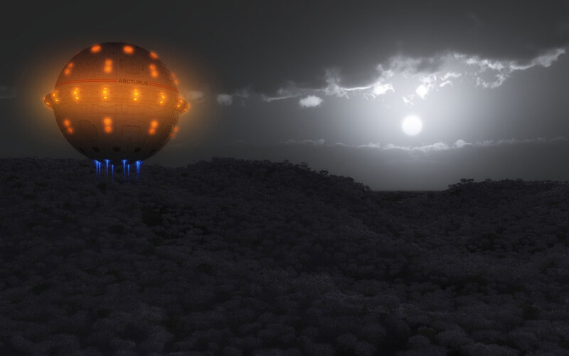 Spherical Spacecraft — Gray
