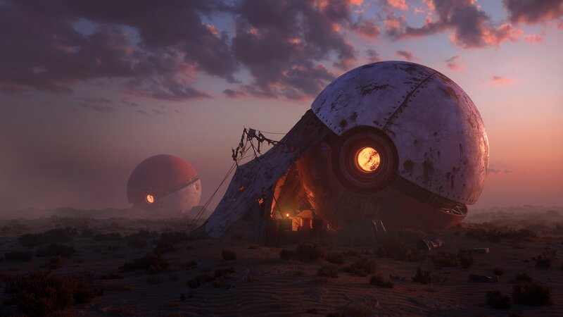 Spherical Spacecraft Wreckage
