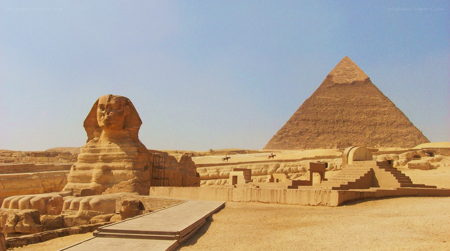 Sphinx and Pyramid at Giza