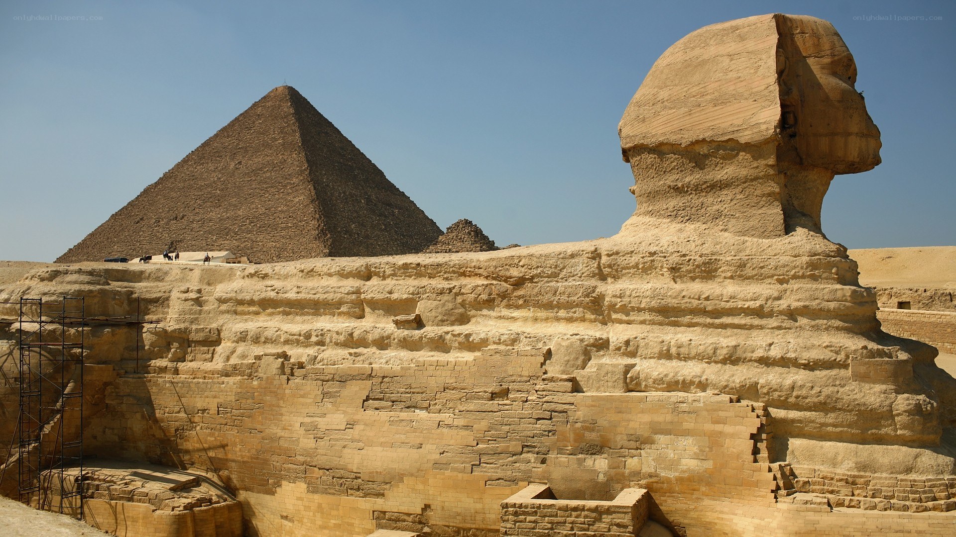 Sphinx and Pyramid at Giza