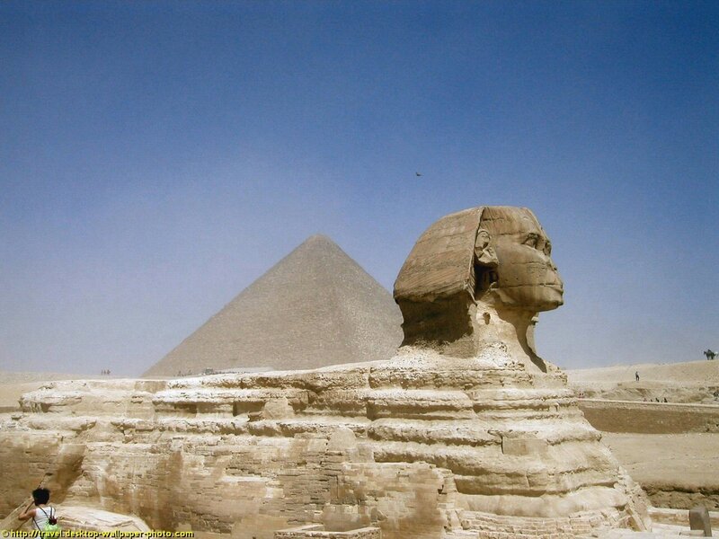 Sphinx and Pyramid — Blue