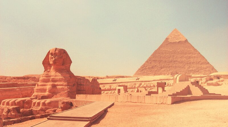 Sphinx and Pyramid — Orange