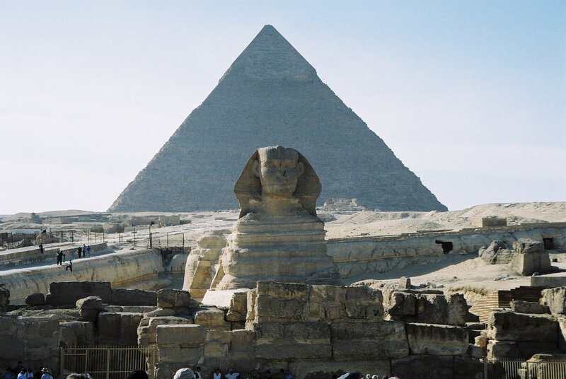 Sphinx and Pyramid