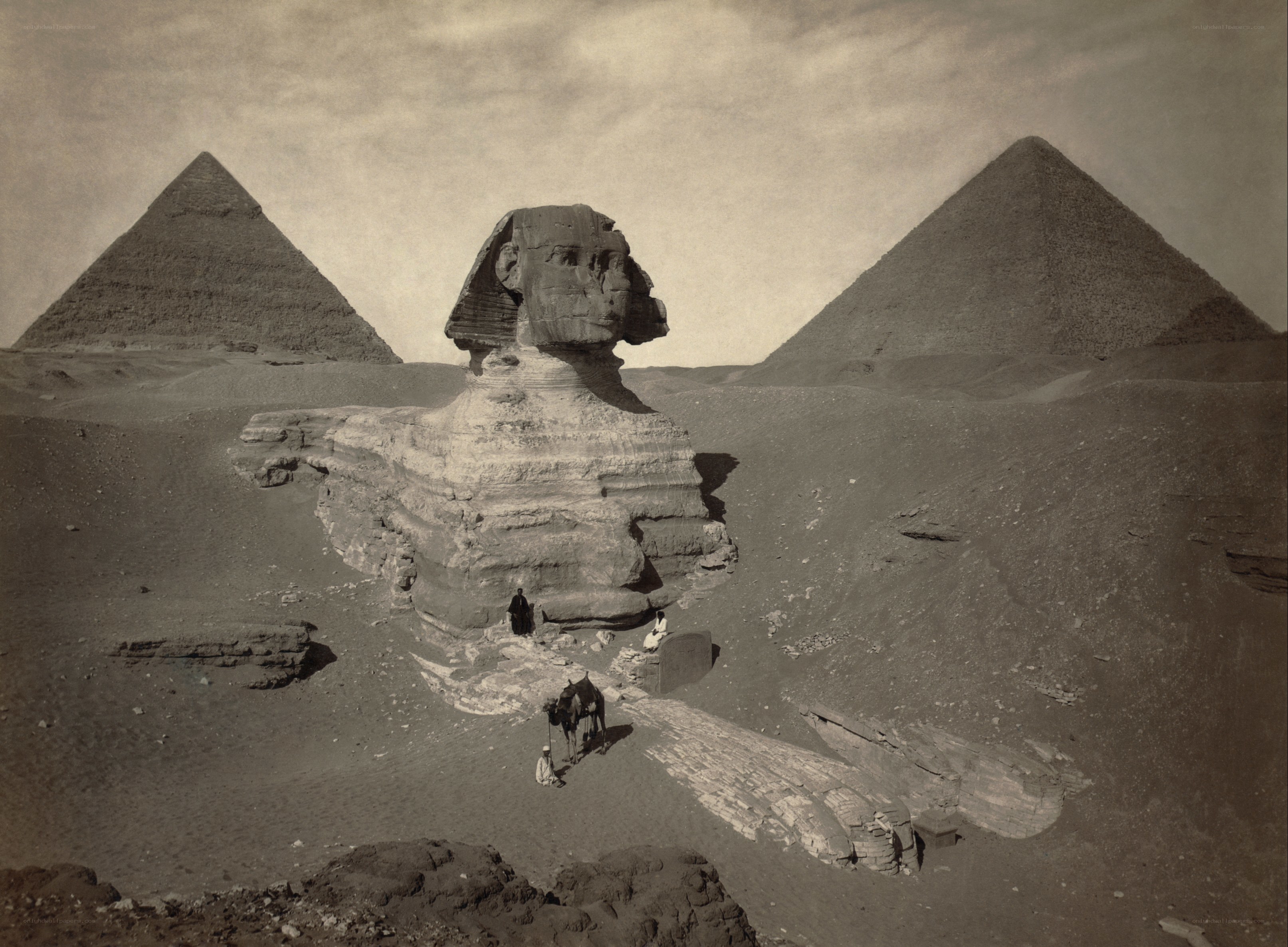 Sphinx and pyramids at Giza