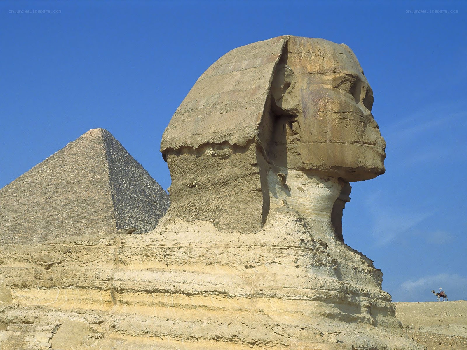Sphinx and pyramids at Giza