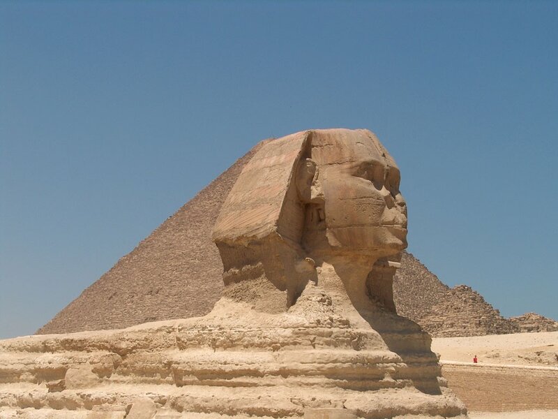Sphinx and pyramids of Giza