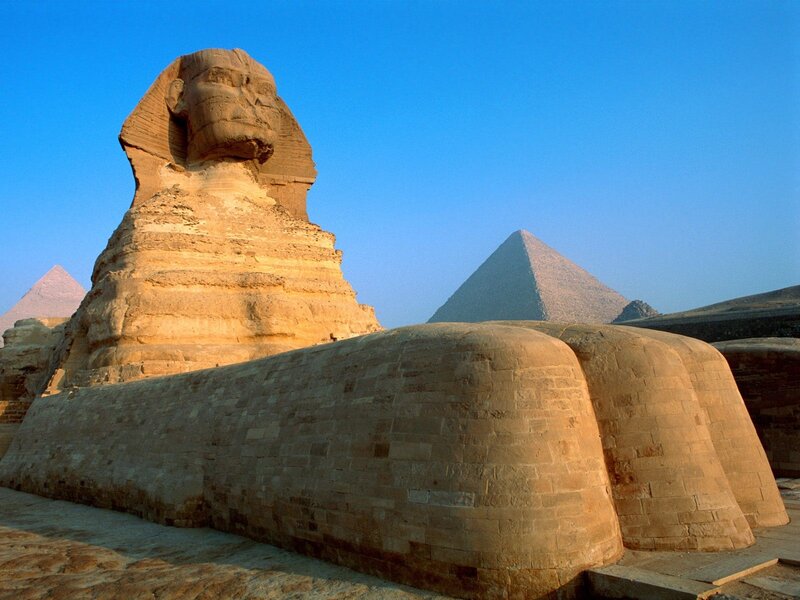 Sphinx and pyramids of Giza