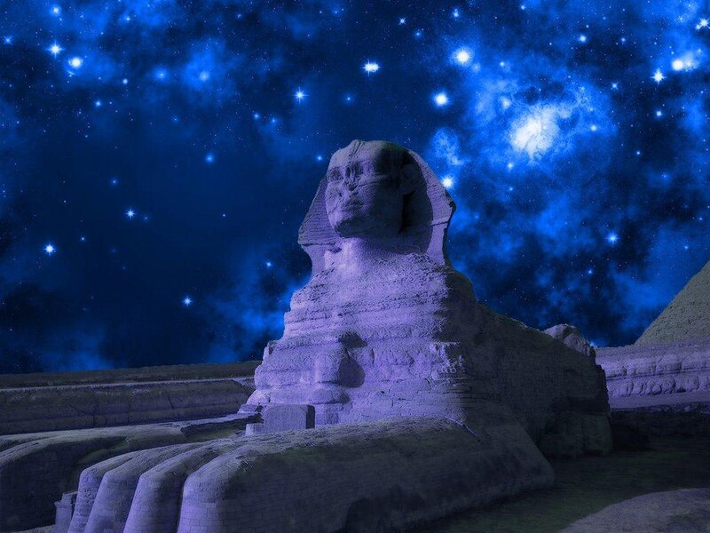 Sphinx at Night — Blue