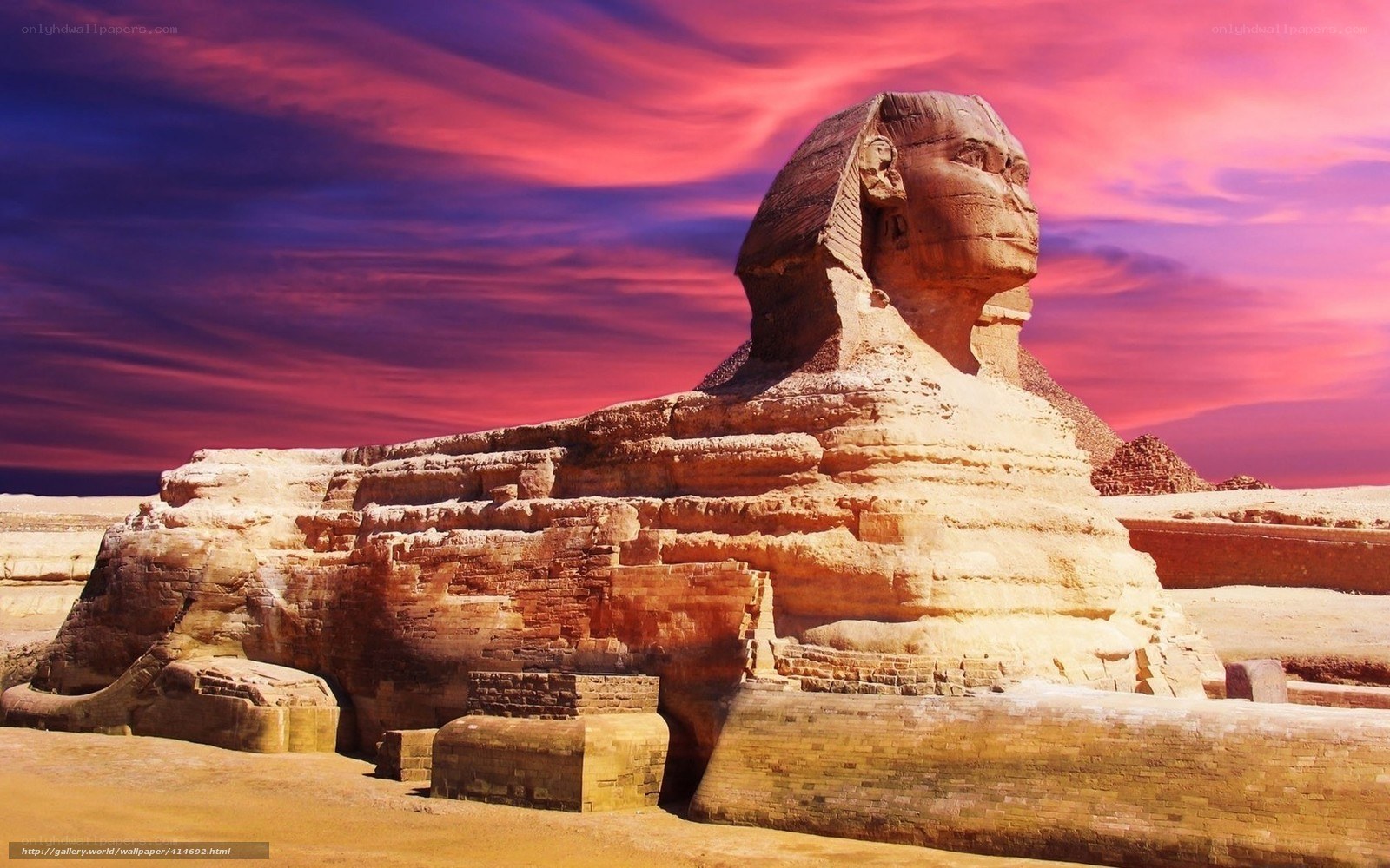 Sphinx at sunset