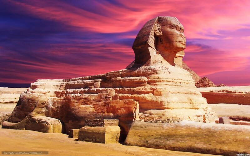 Sphinx at sunset