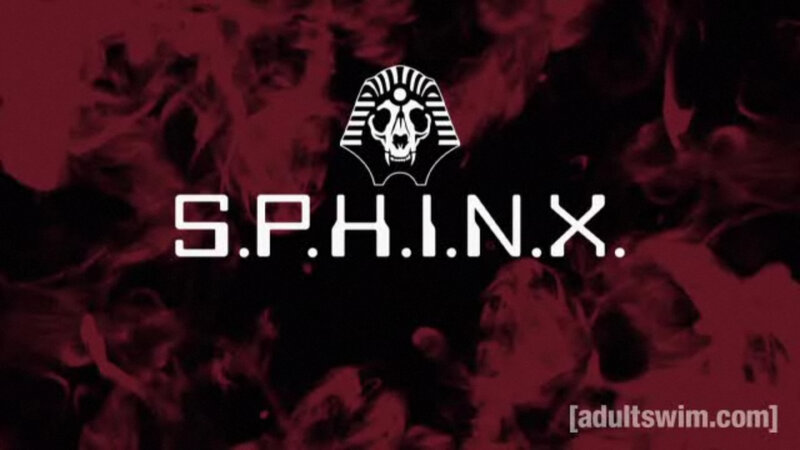 Sphinx logo on red background