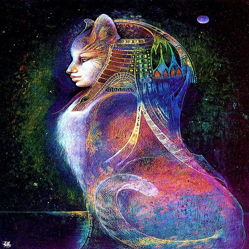 Sphinx with Cat Head