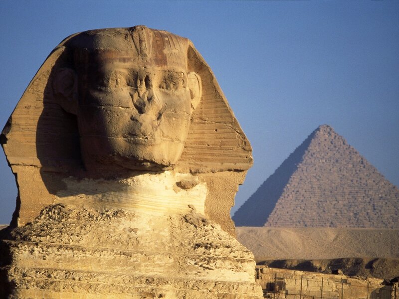 Sphinx with Pyramid — Brown