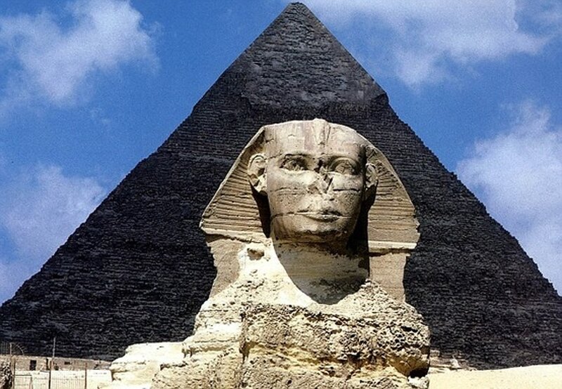 Sphinx with Pyramid