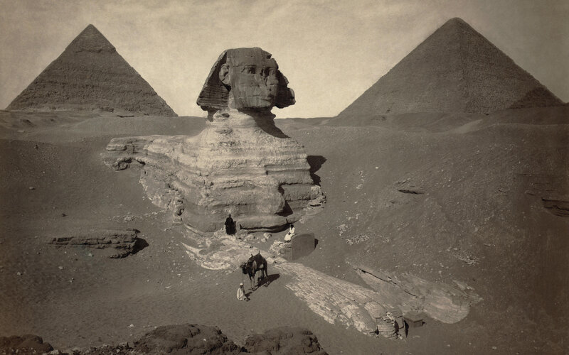 Sphinx with Pyramids — Brown, Ancient