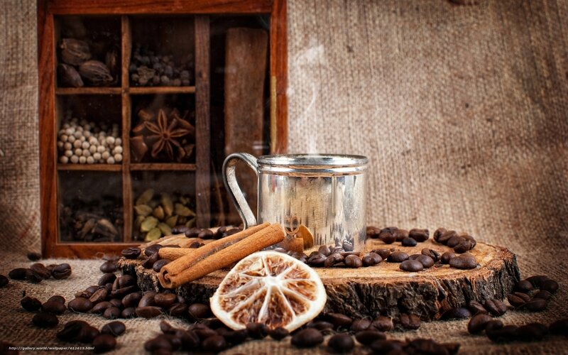 Spiced coffee with cinnamon and citrus