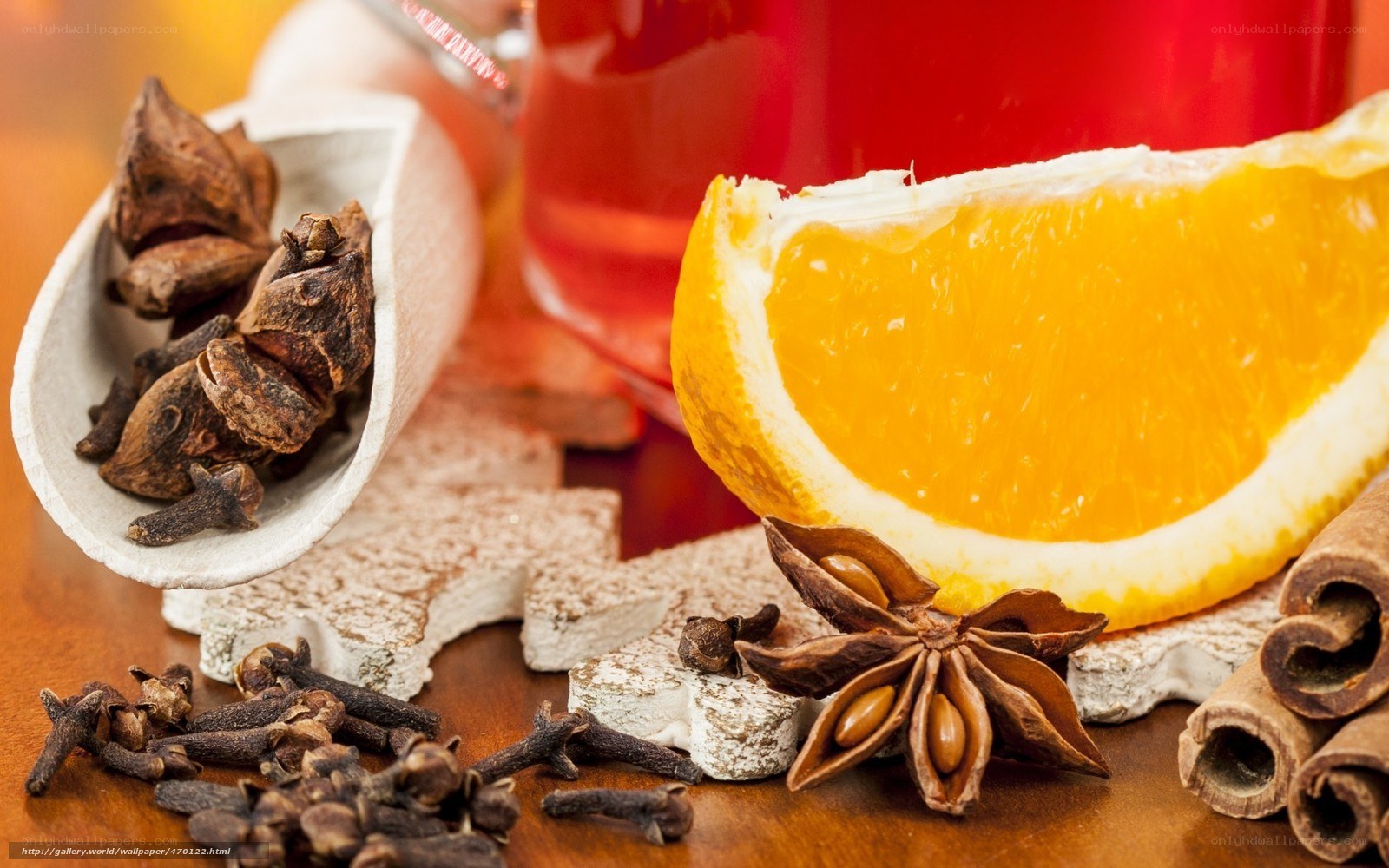 Spiced orange drink ingredients