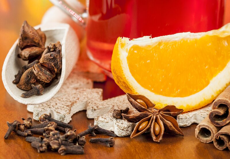 Spiced Orange Drink Ingredients — Warm