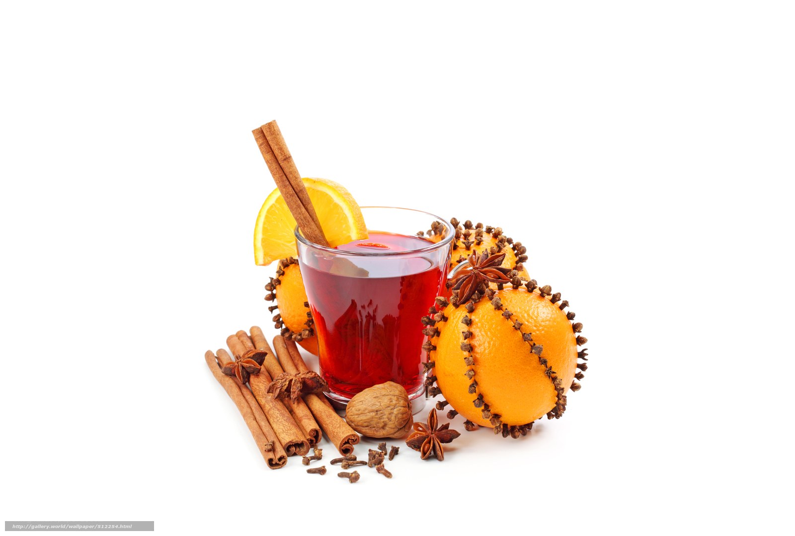 Spiced orange drink with cinnamon
