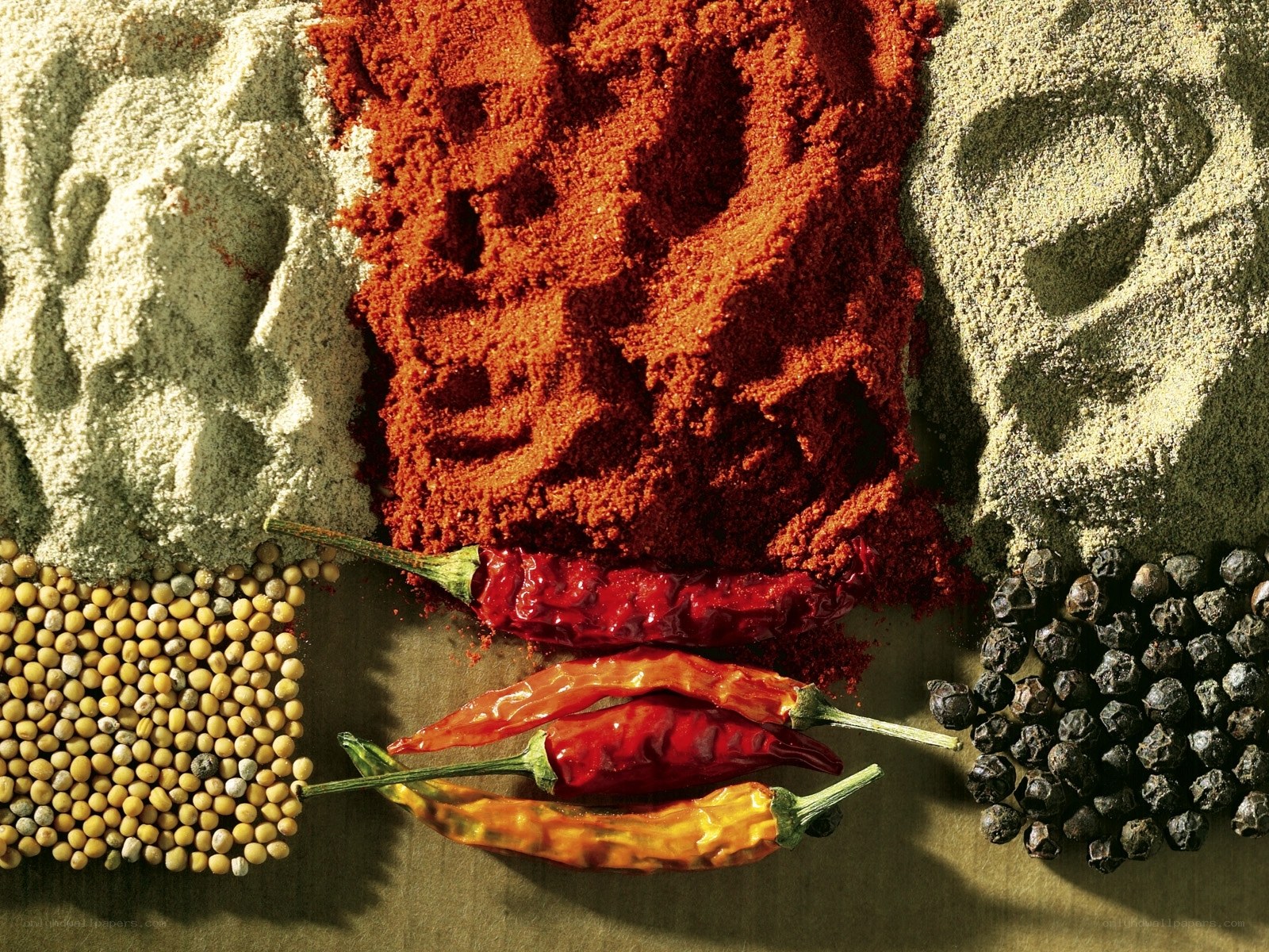 Spices and dried peppers