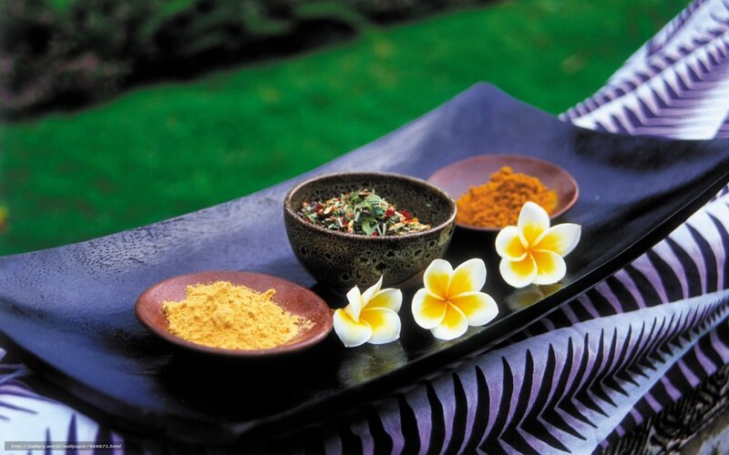 Spices and Flowers on Tray — Black, Serene