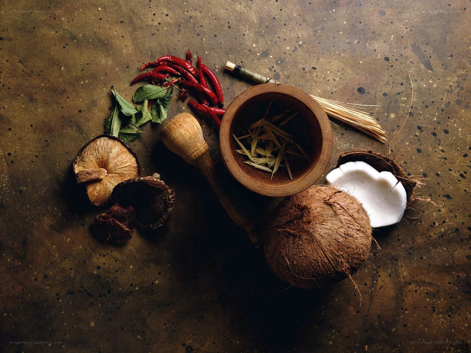 Spices and ingredients for cooking