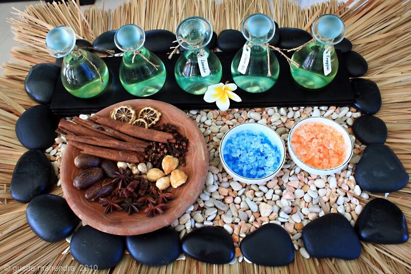 Spices and Salts on Pebbles