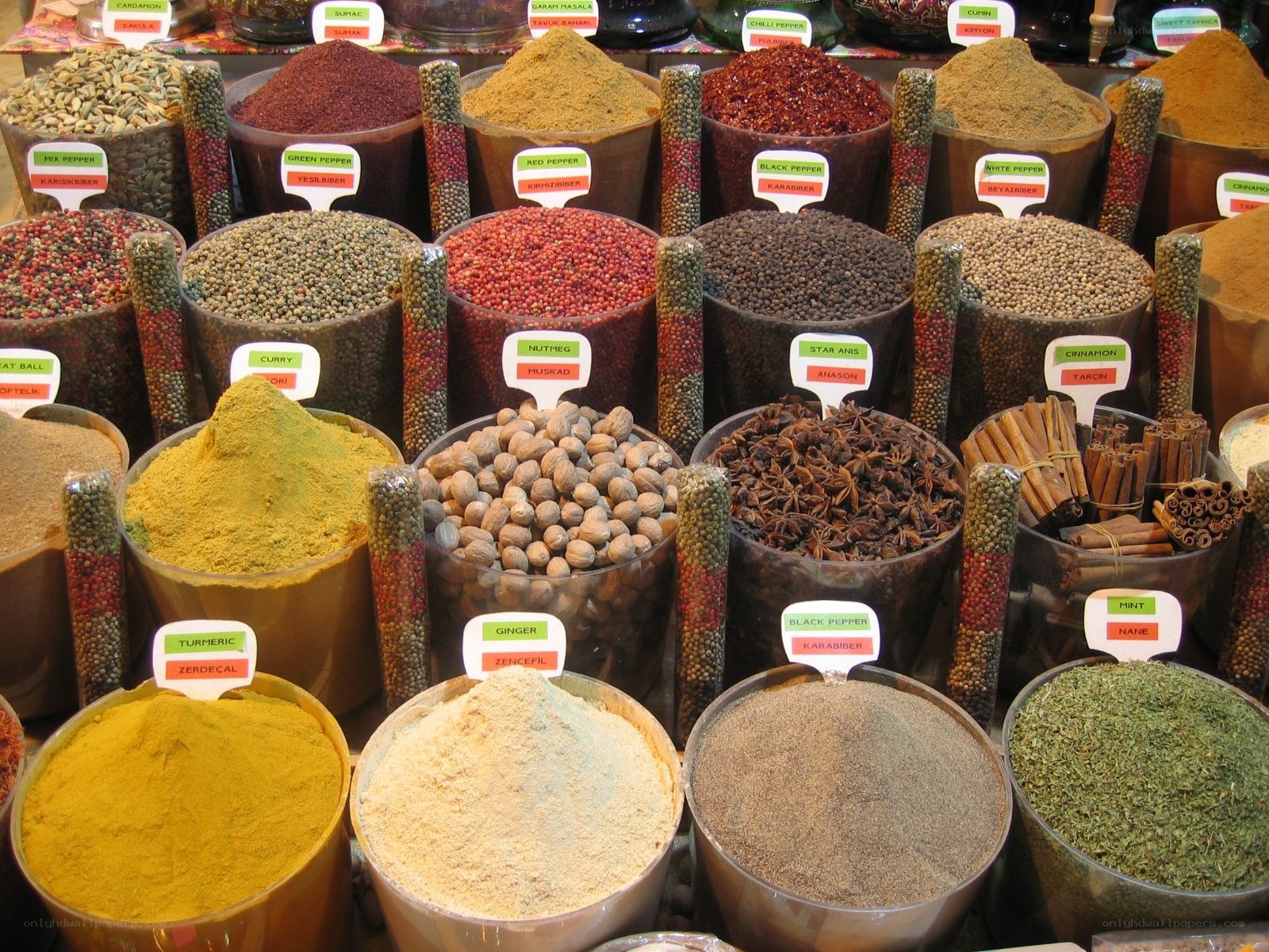 Spices at a market stall