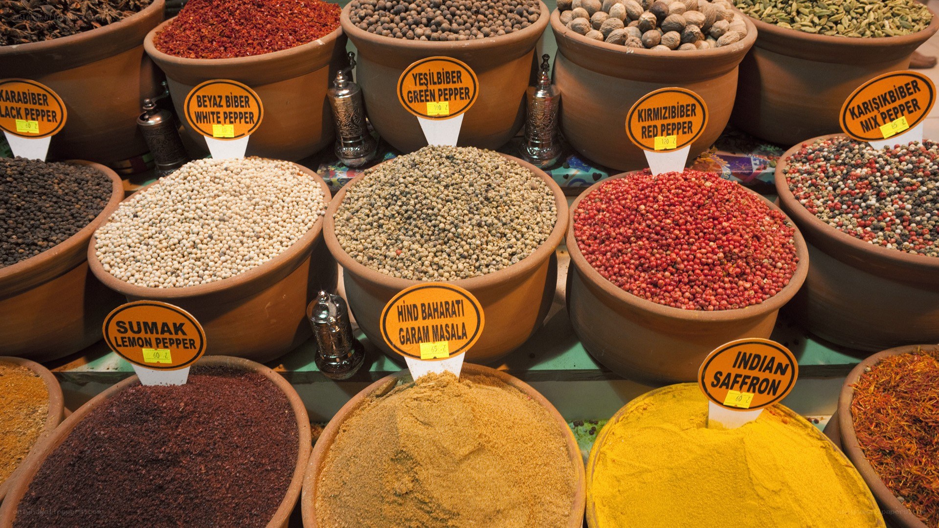 Spices at a market stall