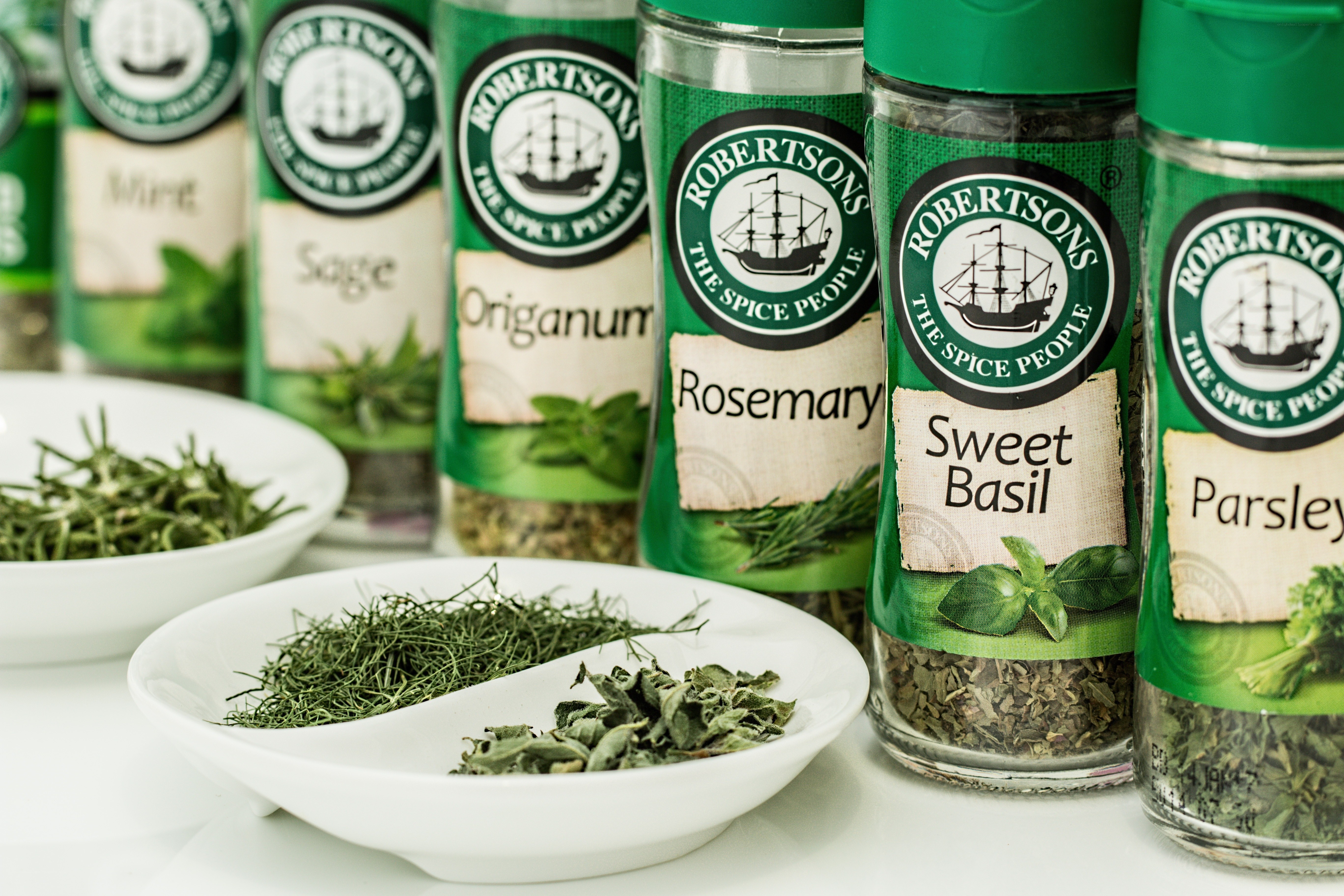 Spices in glass jars