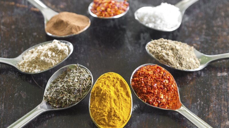 Spices in Spoons