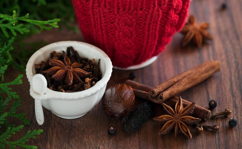 Spices on Wooden Surface — Brown, Cozy
