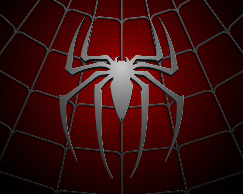 Spider Emblem on Web — Red, Dramatic
