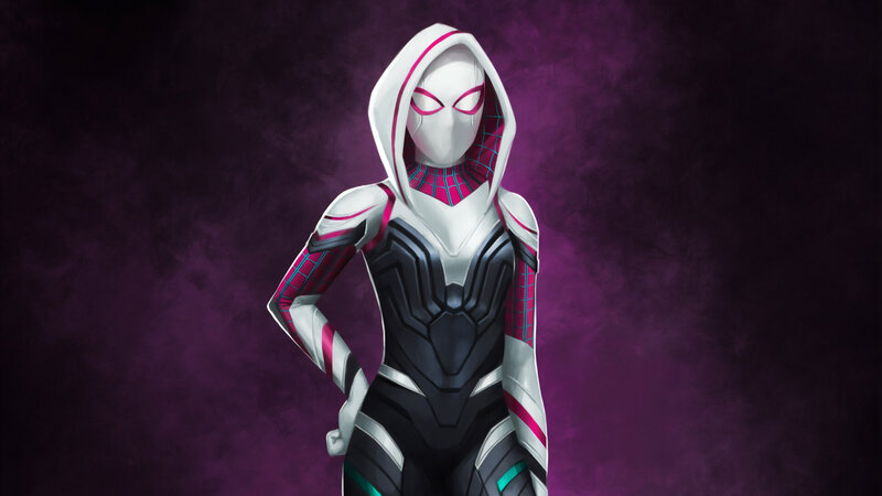 Spider-Gwen Character — Purple
