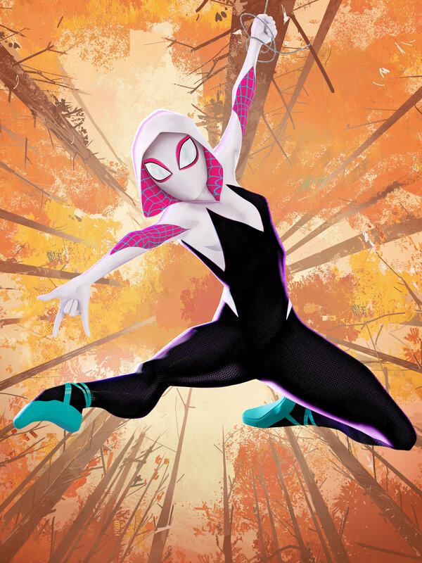 Spider-Gwen in Action — Orange