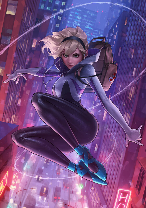 Spider-Gwen in City — Purple