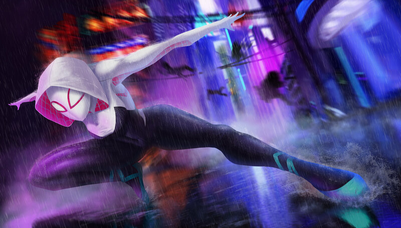 Spider-Gwen in Rain