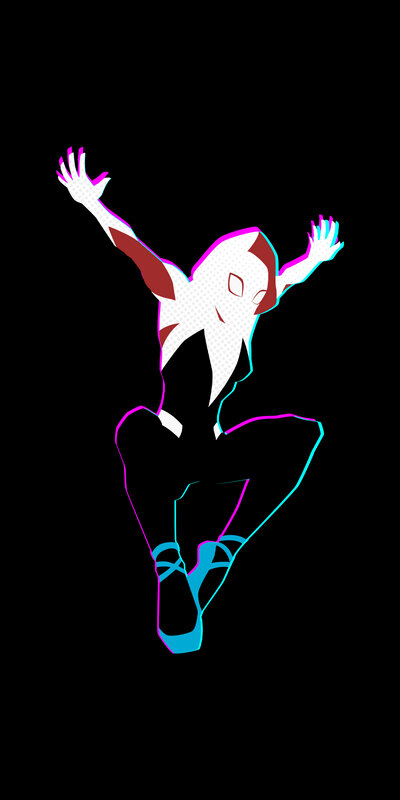 Spider-Gwen Silhouette — Black
