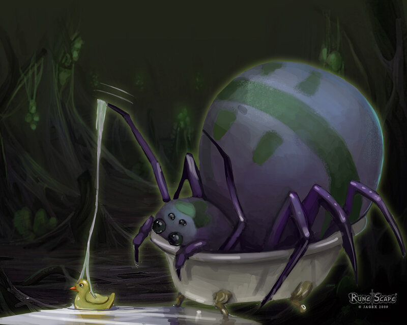 Spider in a bathtub