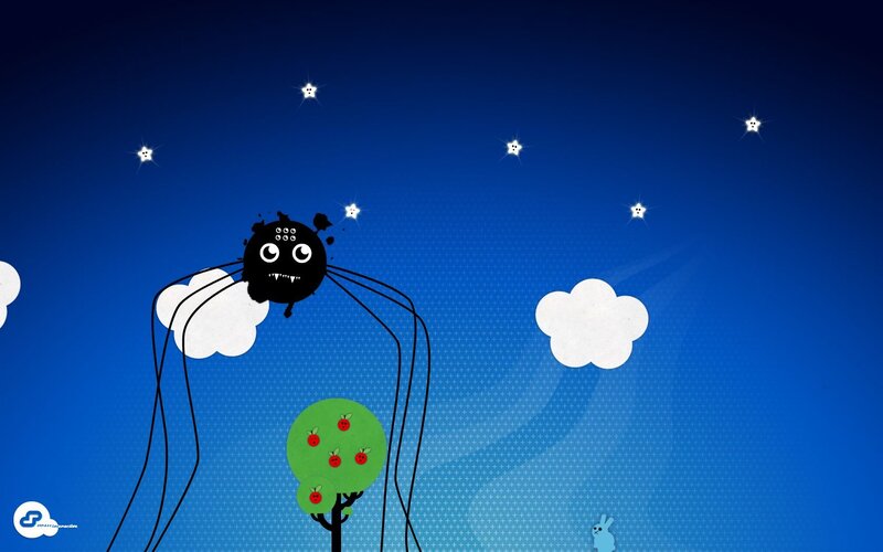 Spider in the night sky