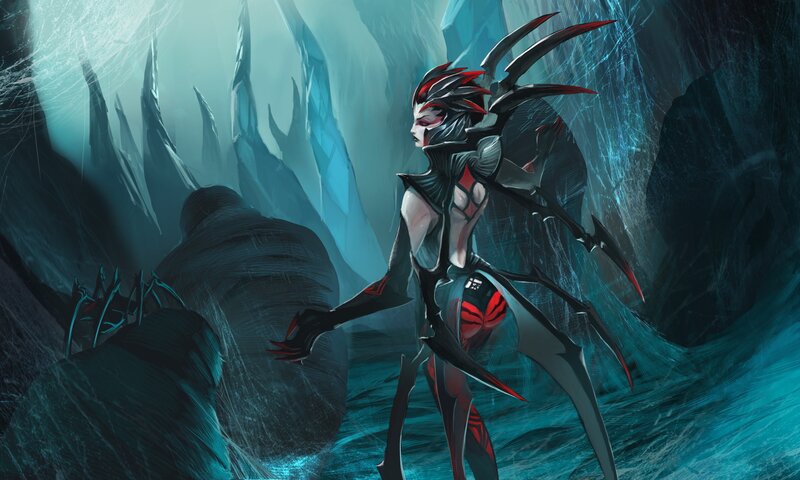 Spider-like Character in Cave — Blue