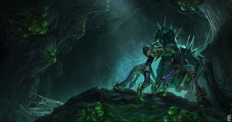 Spider-like Creature in Cave