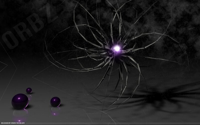 Spider-like Creature with Purple Spheres