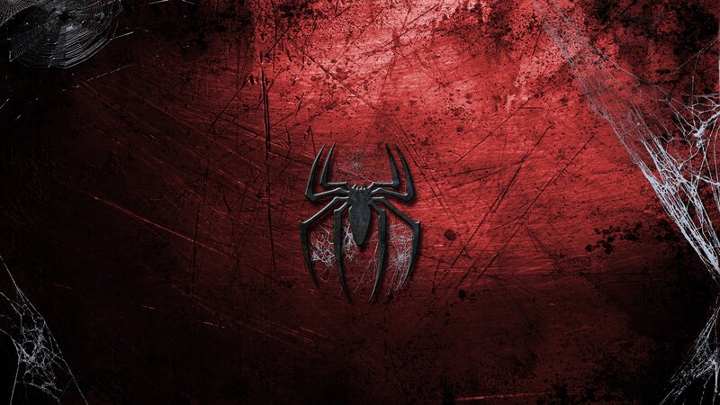 Spider Logo on Red Surface
