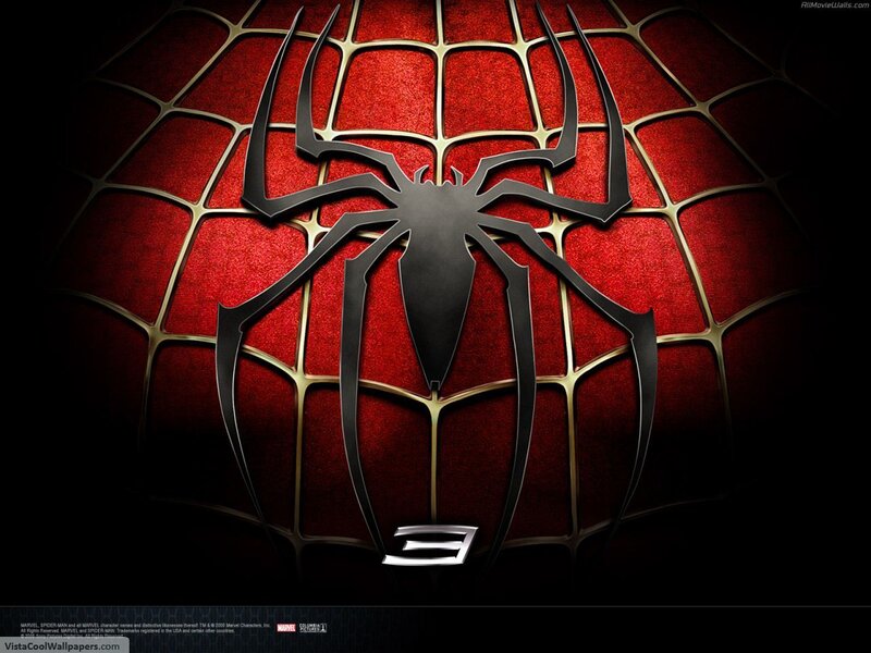 Spider-Man 3 logo on web background