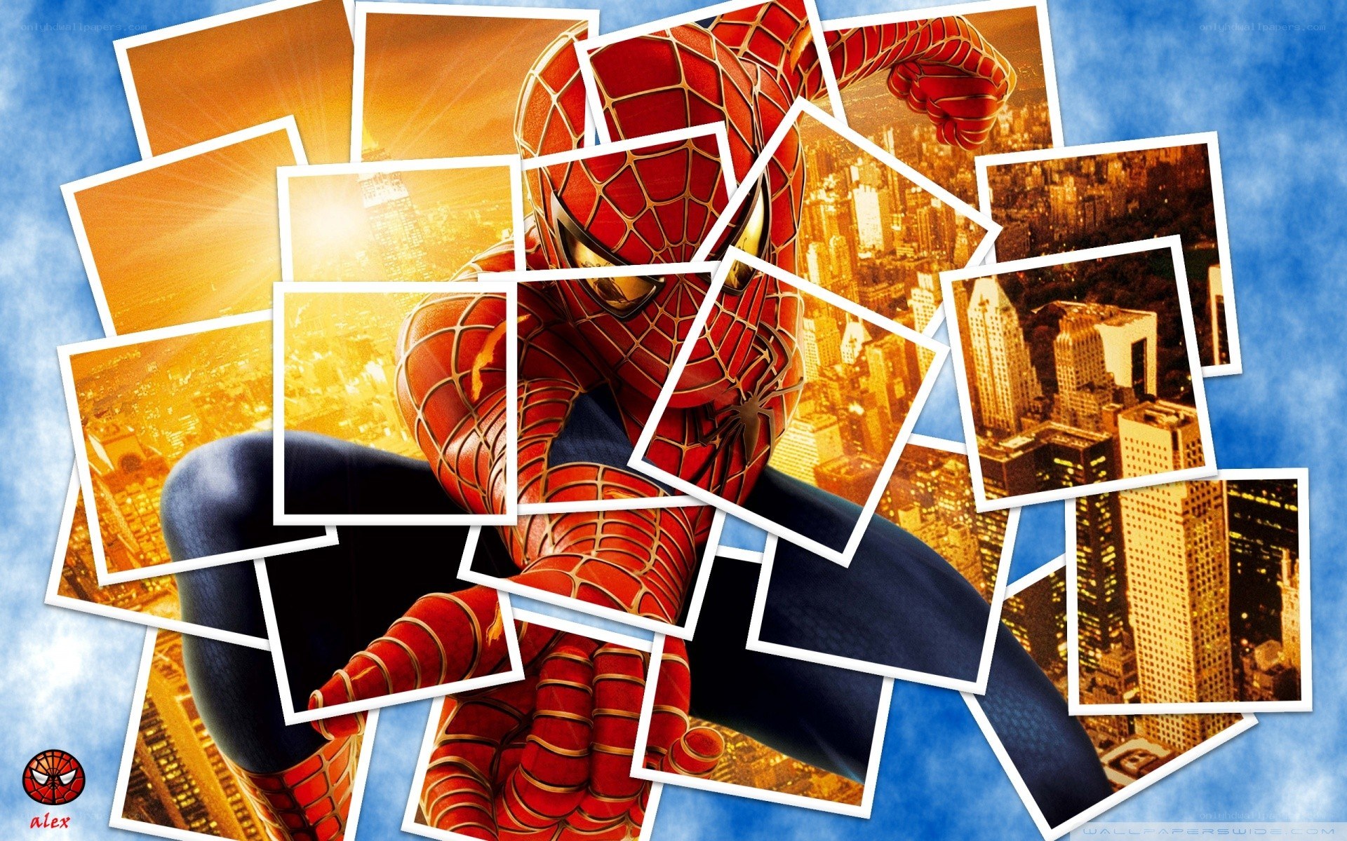 Spider-Man action collage