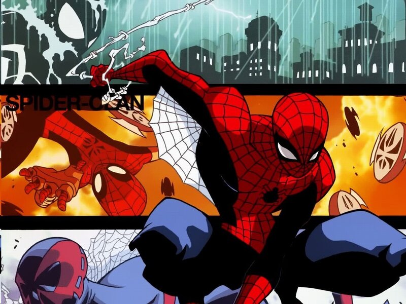Spider-Man action collage