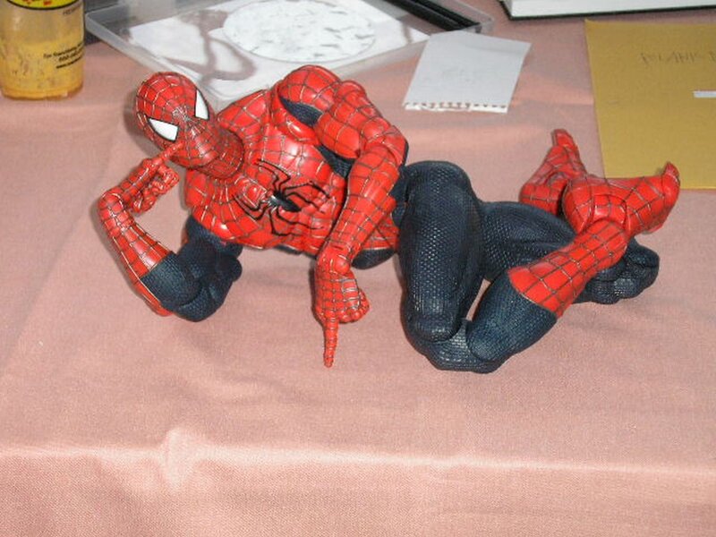 Spider-Man action figure on table