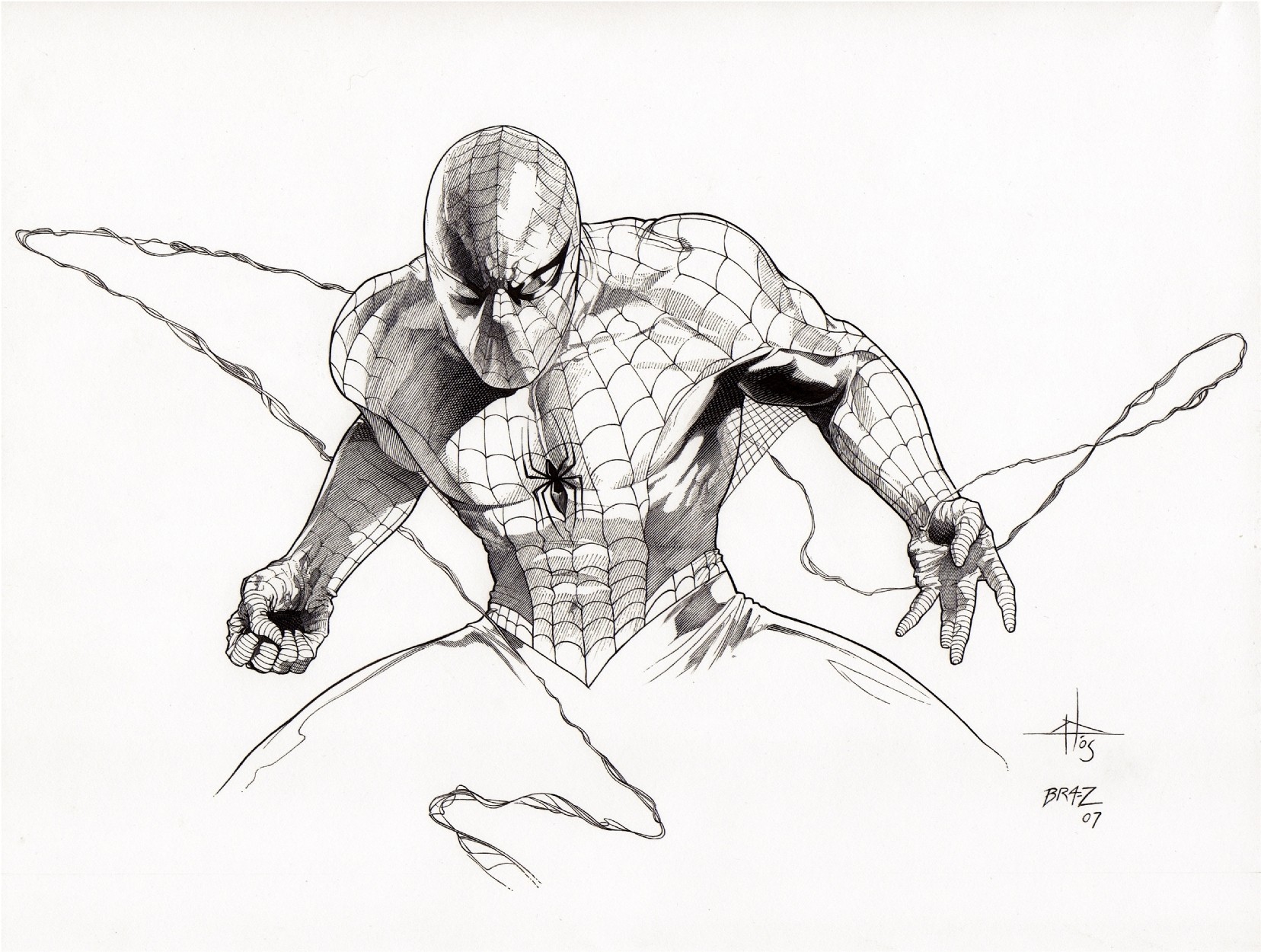Spider-Man action sketch